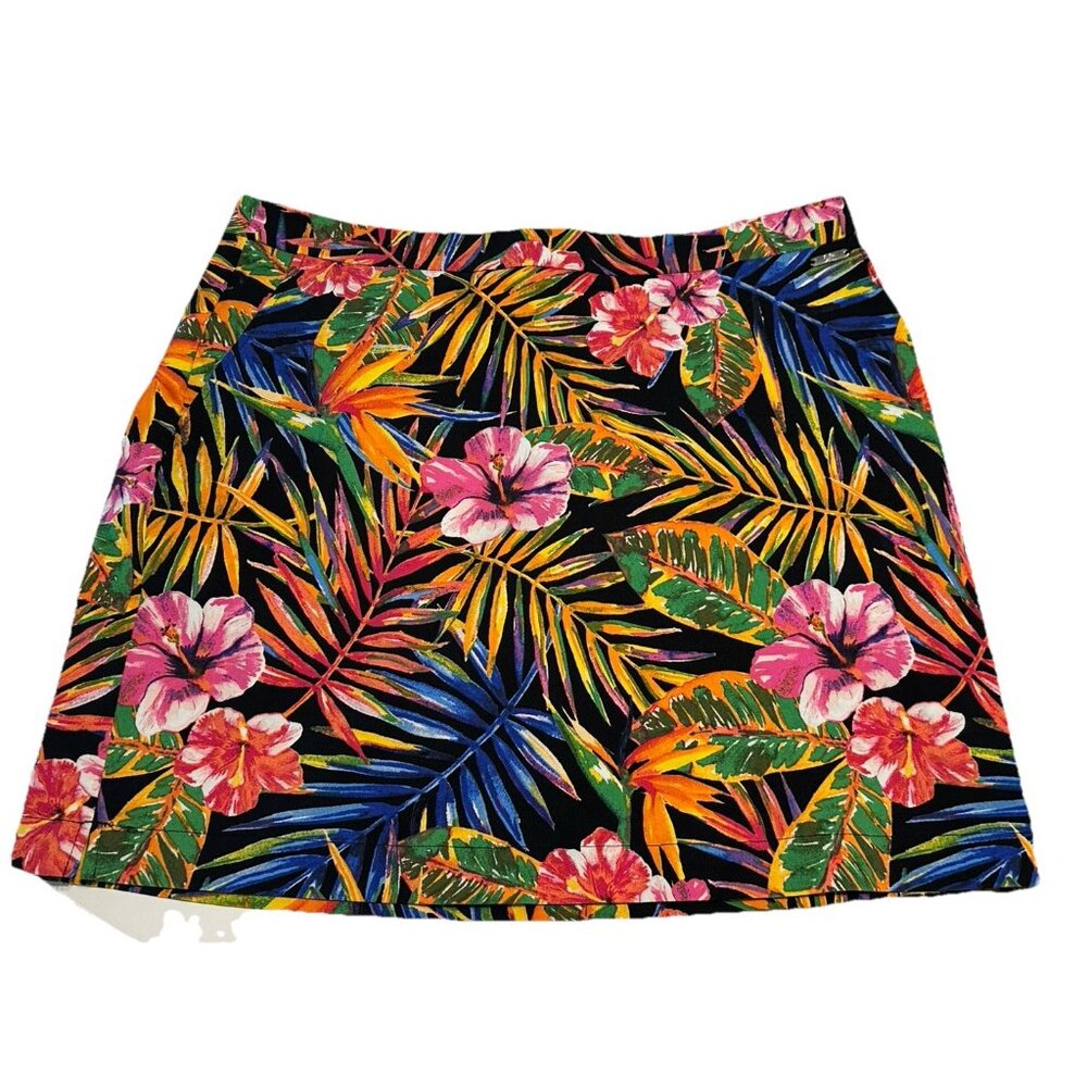 Rafaella  Ladies sz XL Tennis Golf Pickleball skort stretch pull on Floral